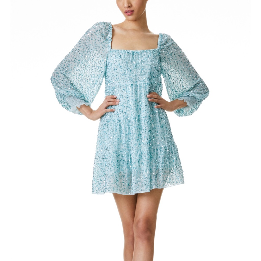 Alice + Olivia Light Blue Mini Dress